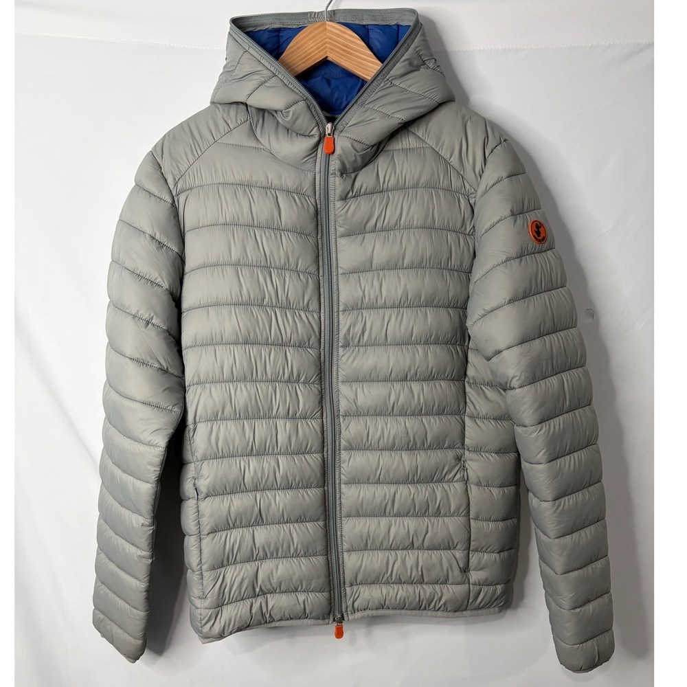 Save The Duck Ultra Light Jacket Grey Mens S Down Plumtech Outdoors Animal Free